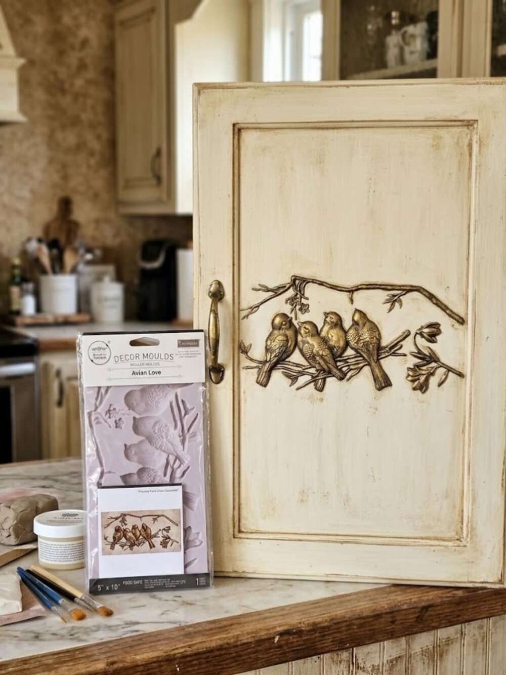 NEW Redesign with Prima Decor Mould Avian Love Silicone Birds Resin Baking Clay